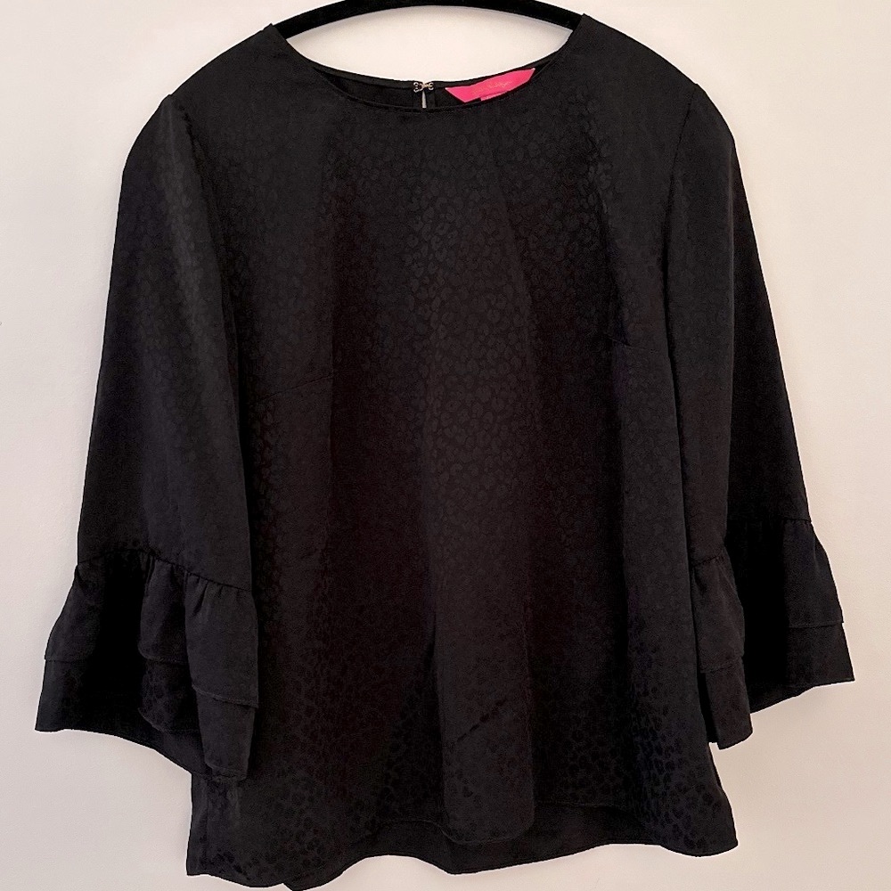 Lilly Pulitzer Silk flare sleeve top
